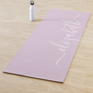 Tapete De Yoga Adicione seu roxo Pastel da escrita conhecida de