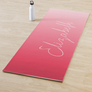Tapete De Yoga Adorável Ombre Rosa