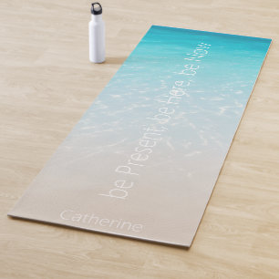 Tapete De Yoga Água de areia do mar personalizada