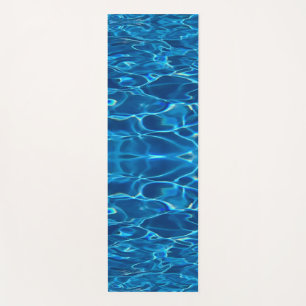 Tapete De Yoga Água Piscina Azul Escura