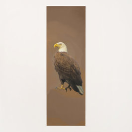 Tapete De Yoga Águia Balda Americana em castanho