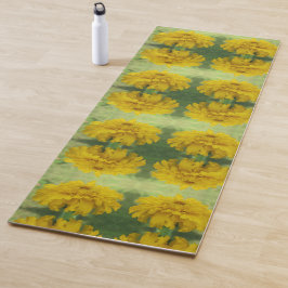 Tapete De Yoga Amarelo sunshine Marigold Floral Yoga Mat