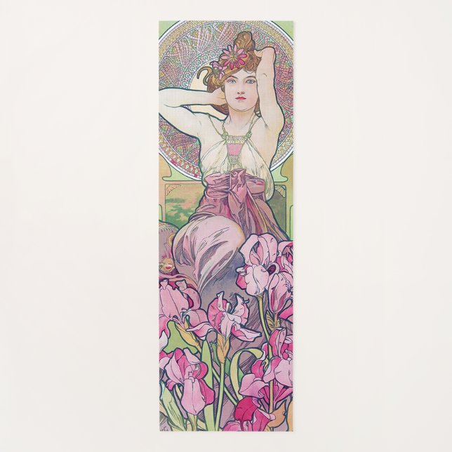 Tapete De Yoga Ametist (Quatro Joias), Alphonse Mucha (Frente)