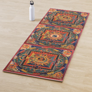 Tapete De Yoga Amitayus Mandala Thangka sem Monograma