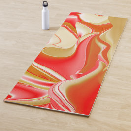 Tapete De Yoga Amor e Abstrato 3D Rainbowart Dourado