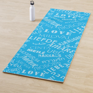 Tapete De Yoga AMOR - Vários Idiomas - Internacional Personaliz