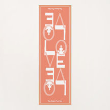 AMOR Yoga - Teal de Pêssego Personalizado 2 SIDED