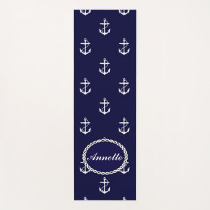 Tapete De Yoga Âncora Personalizada Náutica