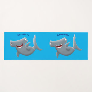 Tapete De Yoga Animação engraçada de tubarão Hammerhead