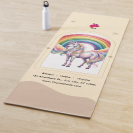Tapete De Yoga Aniversário Mágico da Luna Rainbow