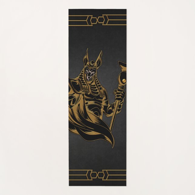 Tapete De Yoga Anubis antigo do Egito. (Frente)