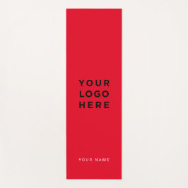 Tapete De Yoga Aproximando o logotipo Red Business Nome Instagrar