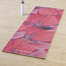 Aquarela de Papoula Chique sobre Burgundy