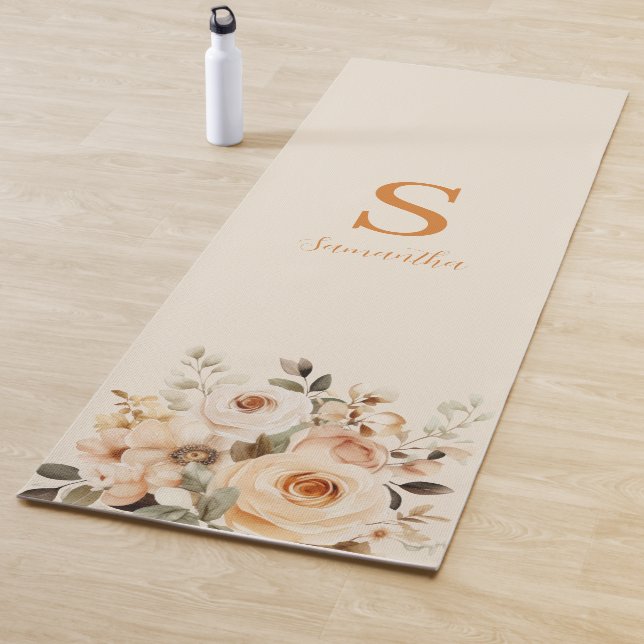Tapete De Yoga Aquarela Floral (In Situ)