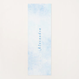 Tapete De Yoga Aquarelas Azul Céu Personalizado
