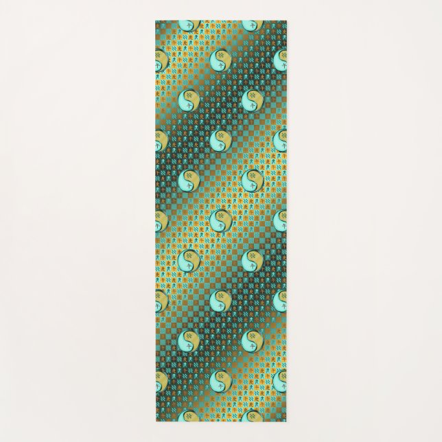 Tapete De Yoga Aquário e Cavalo Metálico (Frente)