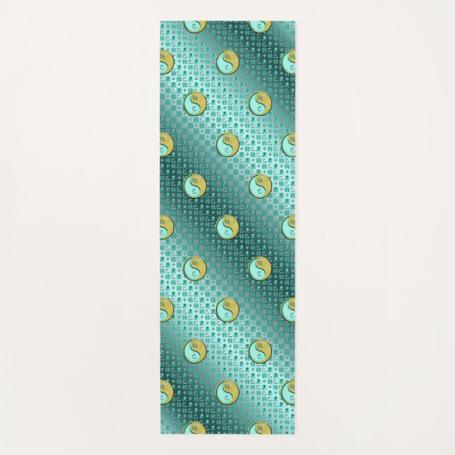 Tapete De Yoga Aquário e Cobra de metal (Frente)