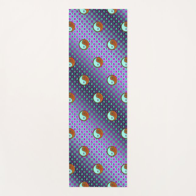 Tapete De Yoga Aquário e Madeira Boar (Frente)