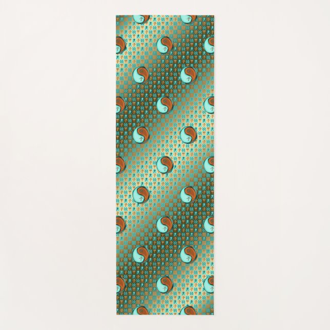 Tapete De Yoga Aquário e rato de madeira (Frente)