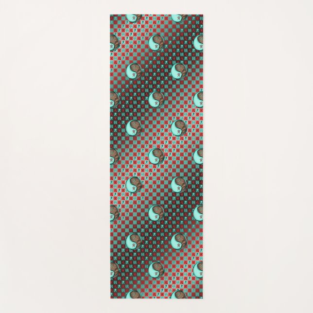 Tapete De Yoga Aquário e Tigre da Terra (Frente)