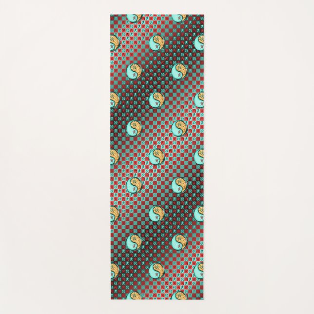 Tapete De Yoga Aquário e Tigre de Fogo (Frente)