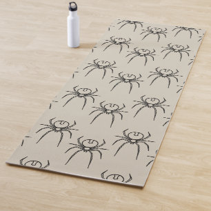 Tapete De Yoga Aranha - Branco Osso e Preto Bato