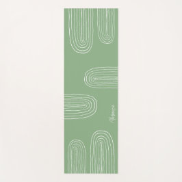 Tapete De Yoga Arco-Íris Gico de Meio século Personalizado Boho