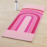 Tapete De Yoga Arco Vermelho E Pink Do Arco-Íris Retroativo<br><div class="desc">Modelo 12100x12100</div>