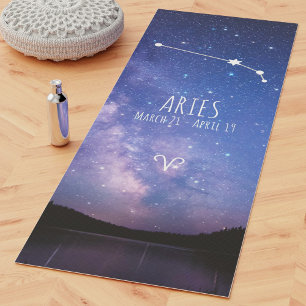 Tapete De Yoga Aries Astrologia Zodiaca Personalizada Yoga Mat