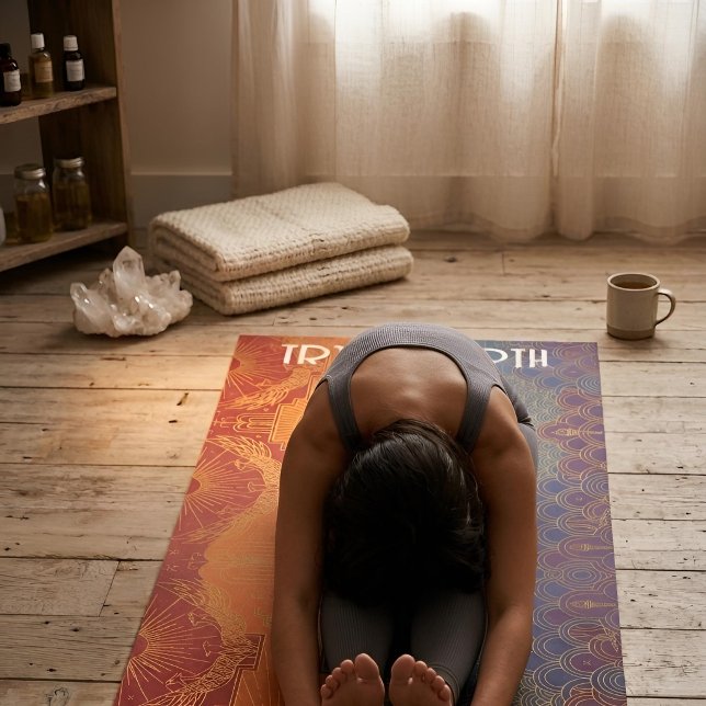 Tapete De Yoga Art Deco Pride Flag | True North Personalised (Lifestyle Shot)