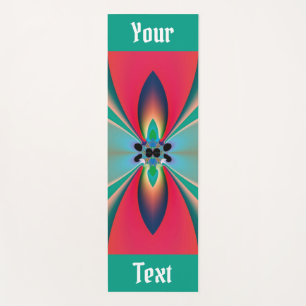 Tapete De Yoga Arte Abstrata Personalizada Flor Funky