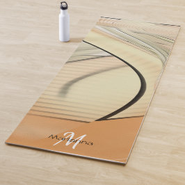 Tapete De Yoga Arte Abstrato Pastel Monogramado