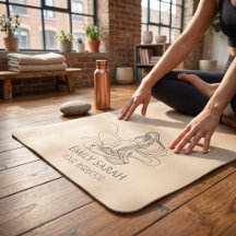 Arte de Linha Fluida Figura Meditando Ioga