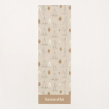 Arte de Linha Suave Fluxo de Yoga Minimalista