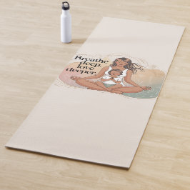 Tapete De Yoga Arte de Meditação de Mindfulness Mãe e Filho