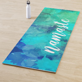 Tapete De Yoga Arte de Tinta Azul abstrato púrpura a Álcool Perso