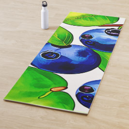 Tapete De Yoga Arte fresca de mirtilo