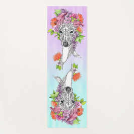 Tapete De Yoga Arte italiana Greyhound Whippet dog Desenhando Flo