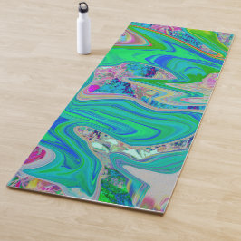Tapete De Yoga Arte líquida retrógrada com Abstrato colorida