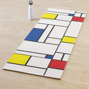 Tapete De Yoga Arte Moderna De Stijl Geométrica Minimalista Mondr