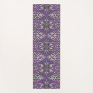 Tapete De Yoga Arte Roxa Profunda Nouveau Deco Caleidoscópico Fra