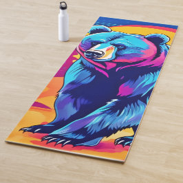 Tapete De Yoga Arte Vibrante de Urso