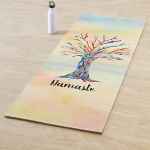 Tapete De Yoga Árvore de Namaste da Vida