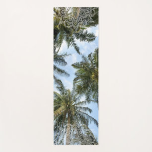 Tapete De Yoga Árvore Palm Mediterrânica Mandala Yoga Mat