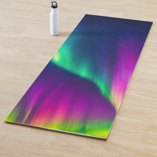 Tapete De Yoga Aurora Boreal Vibrante