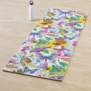 Tapete De Yoga Azeitonas Bonito e flores