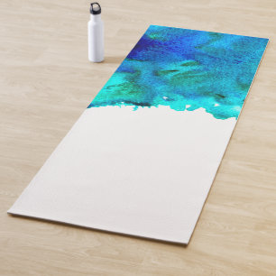 Tapete De Yoga Azul-oceano calmando arte energética vibrante pes