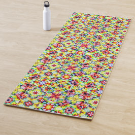 Tapete De Yoga Azulejos do Mediterrâneo, Azulejos de Tinta Álcool