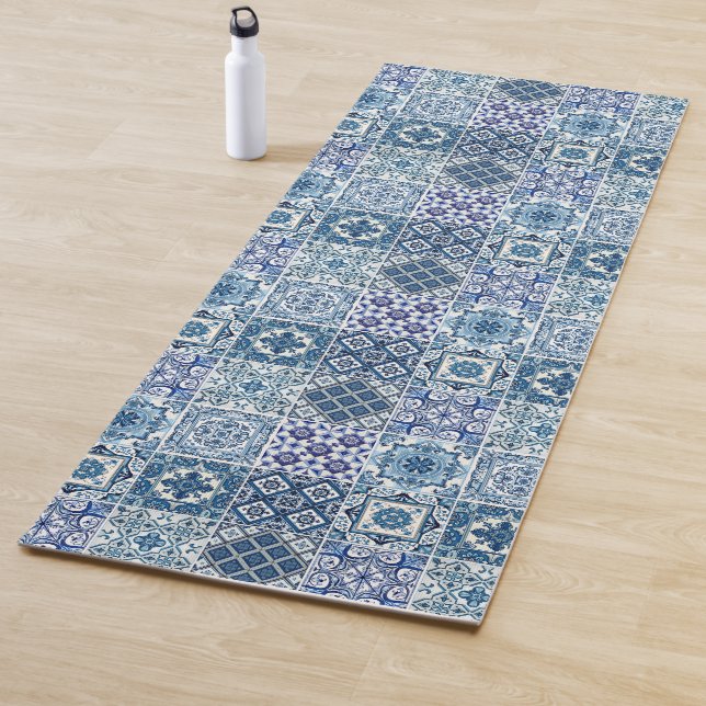 Tapete De Yoga Azulejos do Mediterrâneo, Portugal, Azulejo, Majol (In Situ)