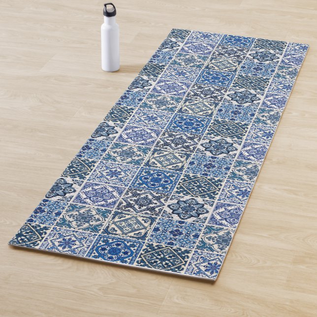 Tapete De Yoga Azulejos do Mediterrâneo, Portugal, Azulejo, Majol (In Situ)